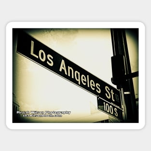 Los Angeles Street, Los Angeles, California by Mistah Wilson Sticker